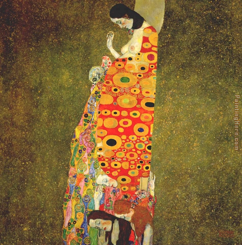 Hope painting - Gustav Klimt Hope art painting